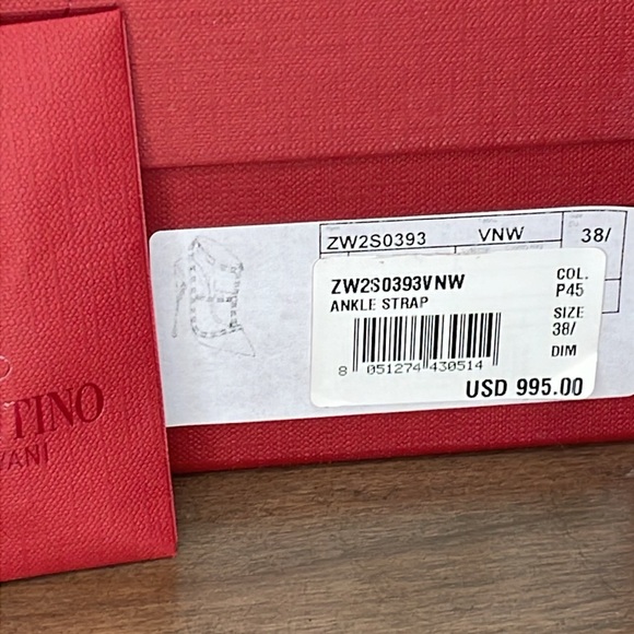 Valentino Rockstud Ankle Strap Heels Size 38 1/2 - Picture 4 of 10